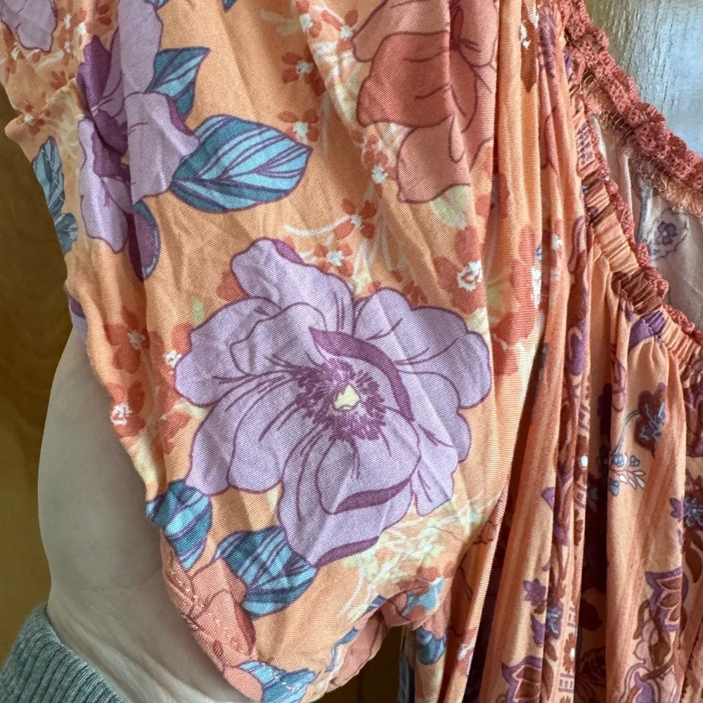 PinkBlush Tropical Summer Maxi Dress Pockets - Picture 4 of 6